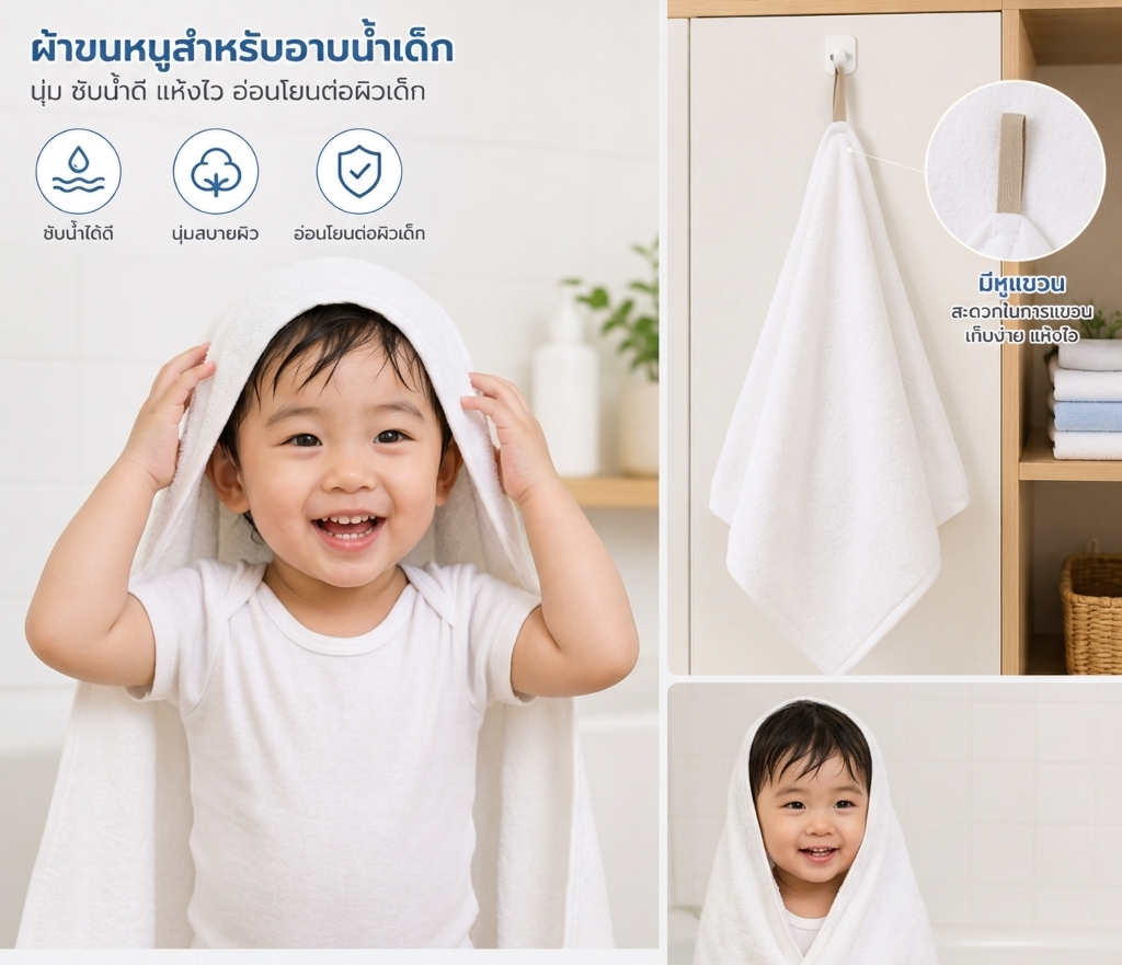ผ้าขนหนู เตรียมอนุบาล-อนุบาล