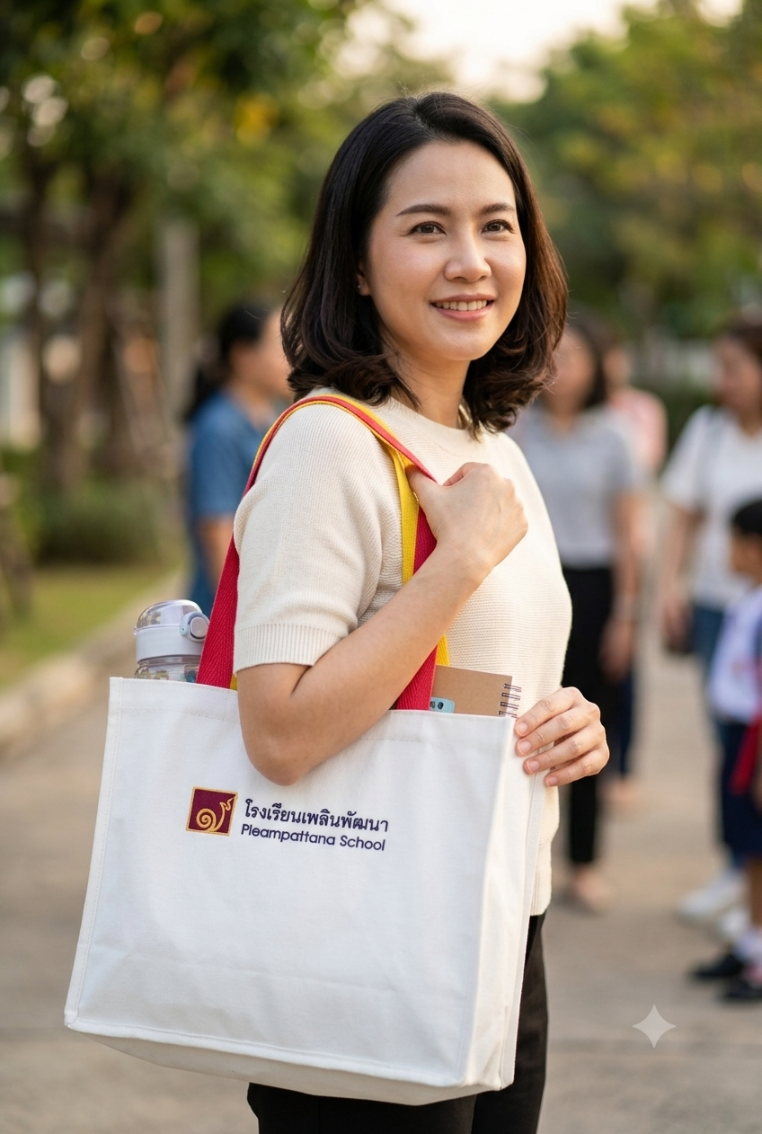 กระเป๋าผ้าที่ระลึก หูแดง เหลือง